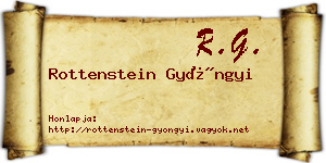 Rottenstein Gyöngyi névjegykártya